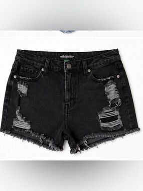 Wild Fable Black Distressed High Rise Denim Shorts, SZ 10